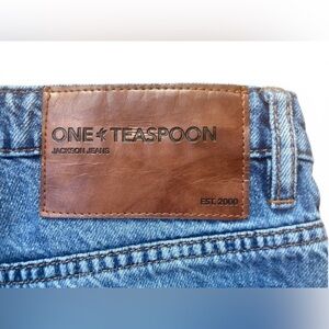 One Teaspoon Women's Wide-Leg Ripped Jeans‎ Blue Size 25 Distressed High-Rise